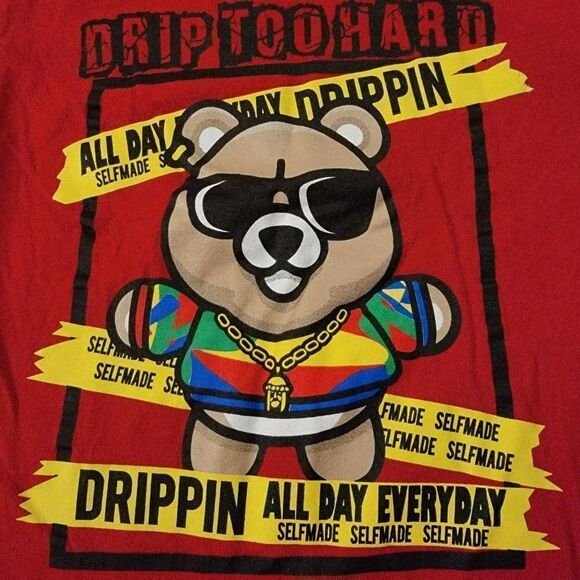 Delta Apparel Boys Red Graphic Short Sleeve Crew Neck Pullover T Shirt Size 4 - Picture 3 of 7